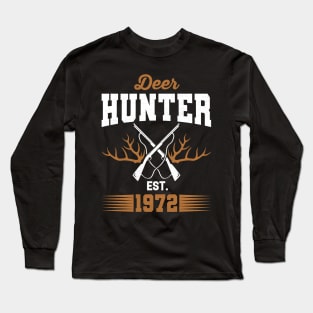 Gifts for 49 Year Old Deer Hunter 1972 Hunting 49th Birthday Gift Ideas Long Sleeve T-Shirt